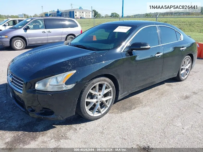 2010 Nissan Maxima 3.5 Sv VIN: 1N4AA5AP5AC826441 Lot: 40292894