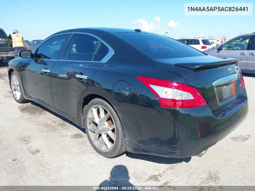 1N4AA5AP5AC826441 2010 Nissan Maxima 3.5 Sv