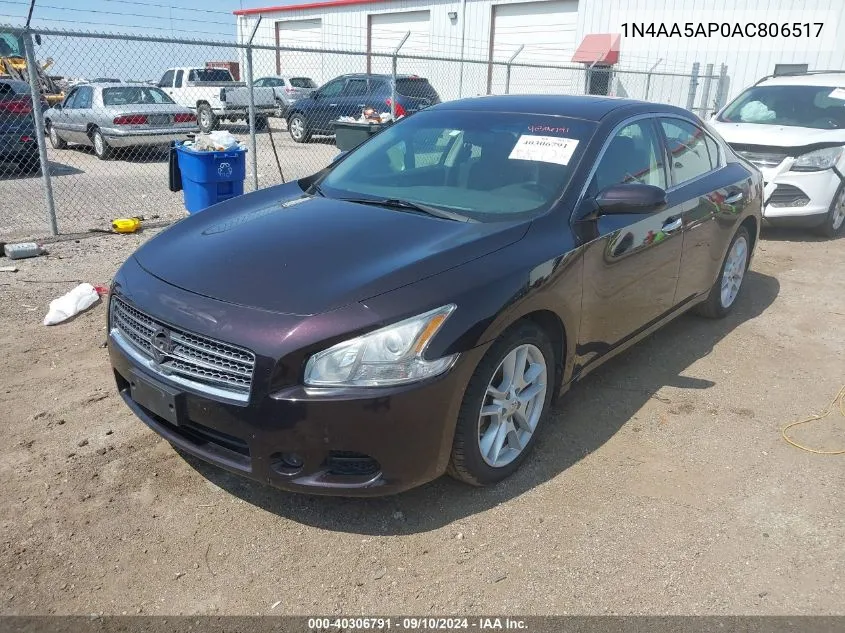 2010 Nissan Maxima 3.5 S VIN: 1N4AA5AP0AC806517 Lot: 40306791