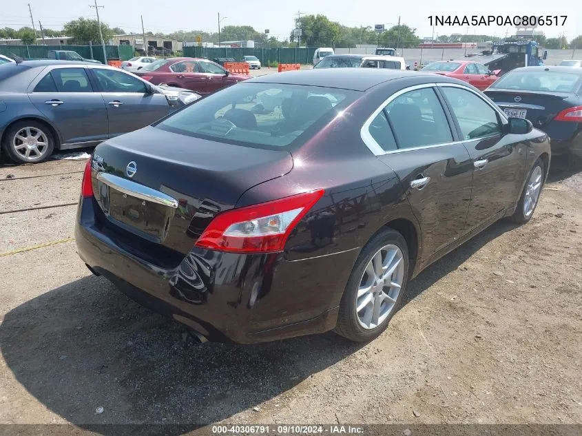 1N4AA5AP0AC806517 2010 Nissan Maxima 3.5 S