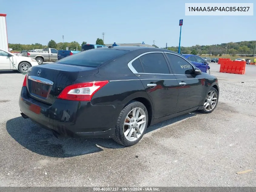 2010 Nissan Maxima 3.5 Sv VIN: 1N4AA5AP4AC854327 Lot: 40307237