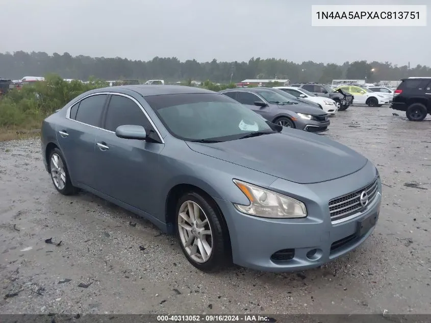 2010 Nissan Maxima S/Sv VIN: 1N4AA5APXAC813751 Lot: 40313052