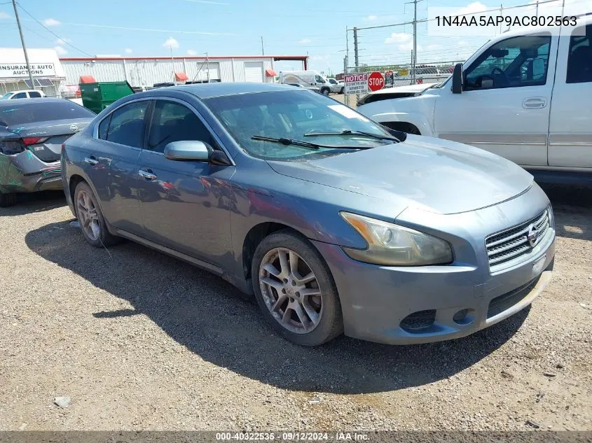 2010 Nissan Maxima S/Sv VIN: 1N4AA5AP9AC802563 Lot: 40322535