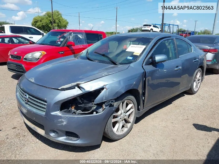 2010 Nissan Maxima S/Sv VIN: 1N4AA5AP9AC802563 Lot: 40322535