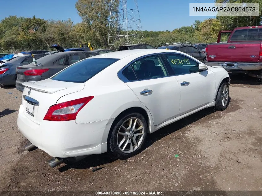 1N4AA5AP2AC864578 2010 Nissan Maxima 3.5 Sv