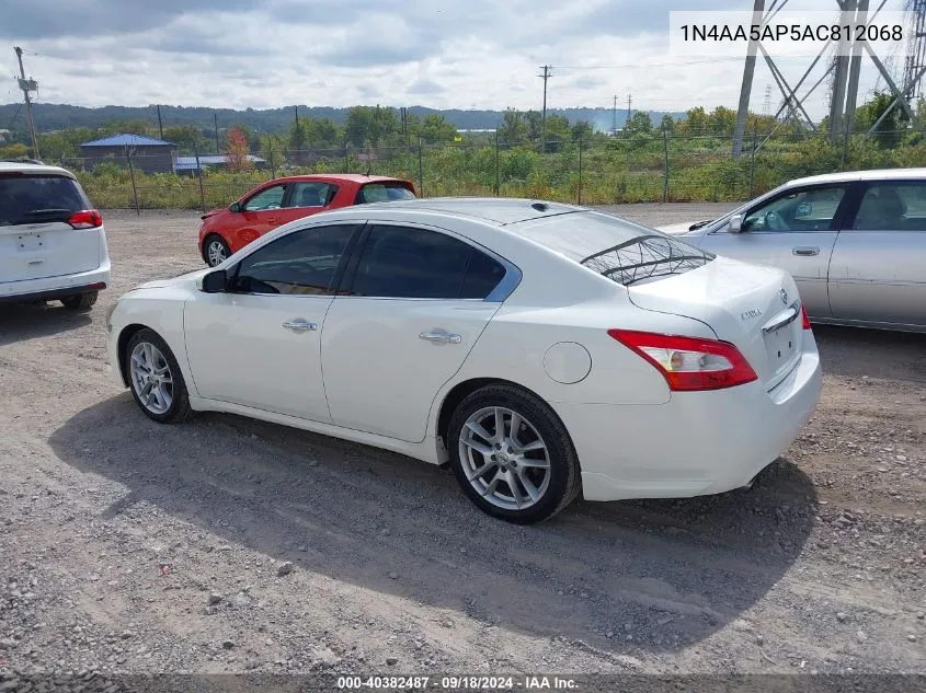 2010 Nissan Maxima 3.5 Sv VIN: 1N4AA5AP5AC812068 Lot: 40382487