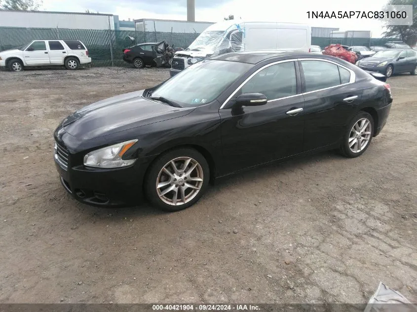 2010 Nissan Maxima 3.5 Sv VIN: 1N4AA5AP7AC831060 Lot: 40421904