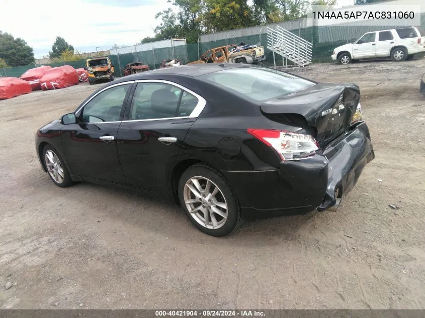 2010 Nissan Maxima 3.5 Sv VIN: 1N4AA5AP7AC831060 Lot: 40421904