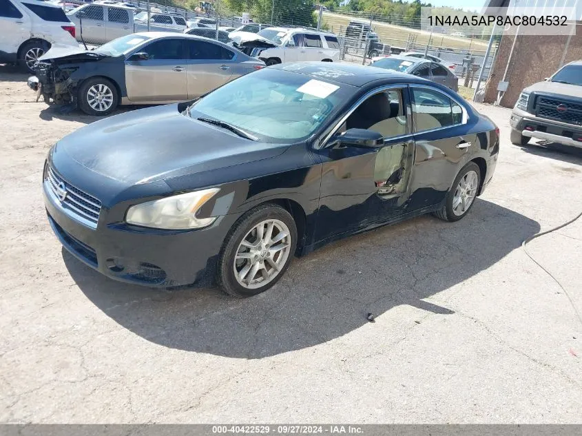 2010 Nissan Maxima 3.5 S VIN: 1N4AA5AP8AC804532 Lot: 40422529