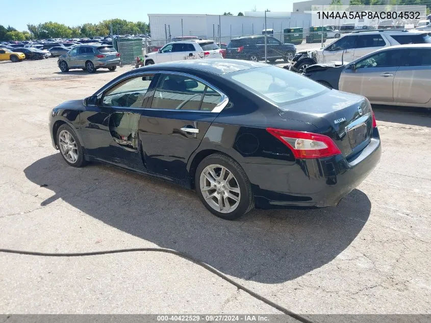 2010 Nissan Maxima 3.5 S VIN: 1N4AA5AP8AC804532 Lot: 40422529