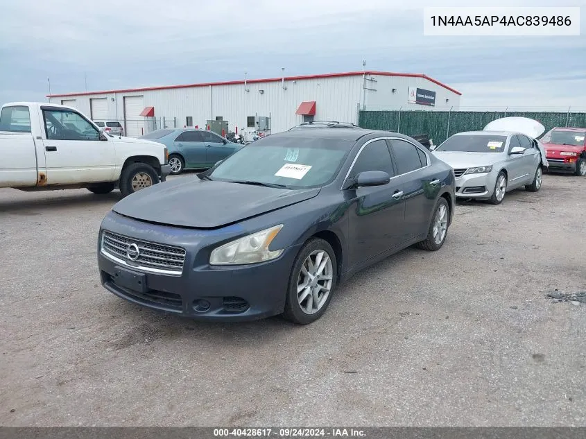 1N4AA5AP4AC839486 2010 Nissan Maxima 3.5 S