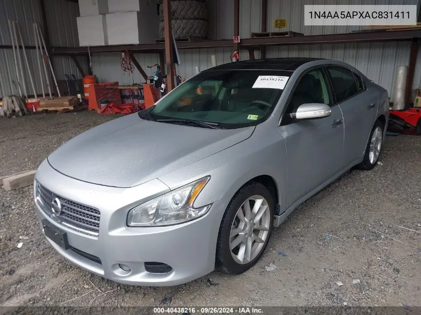 2010 Nissan Maxima 3.5 Sv VIN: 1N4AA5APXAC831411 Lot: 40724567