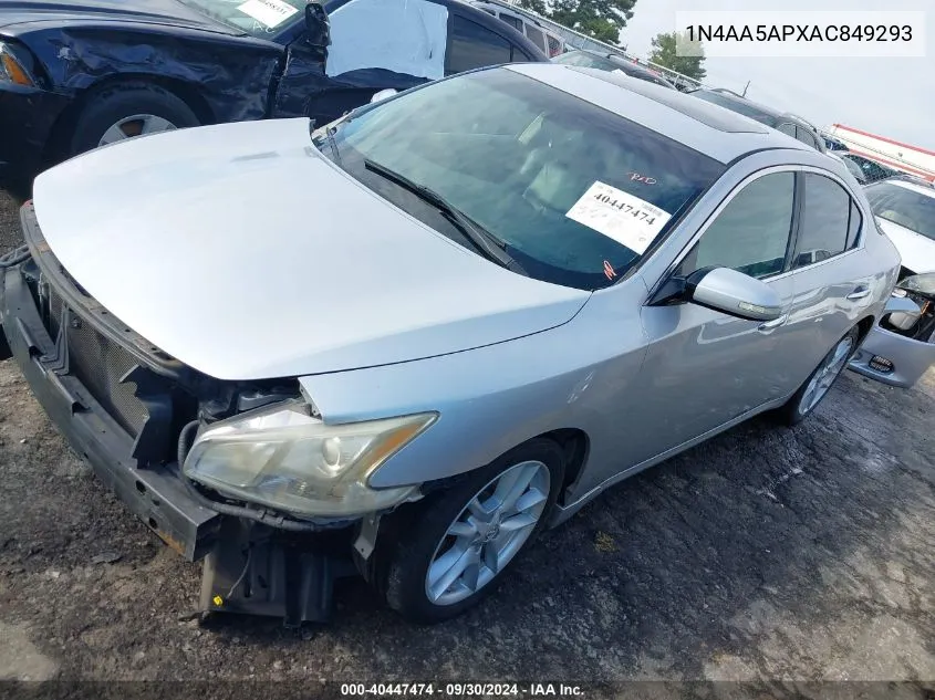 2010 Nissan Maxima 3.5 Sv VIN: 1N4AA5APXAC849293 Lot: 40447474