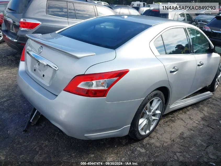 2010 Nissan Maxima 3.5 Sv VIN: 1N4AA5APXAC849293 Lot: 40447474