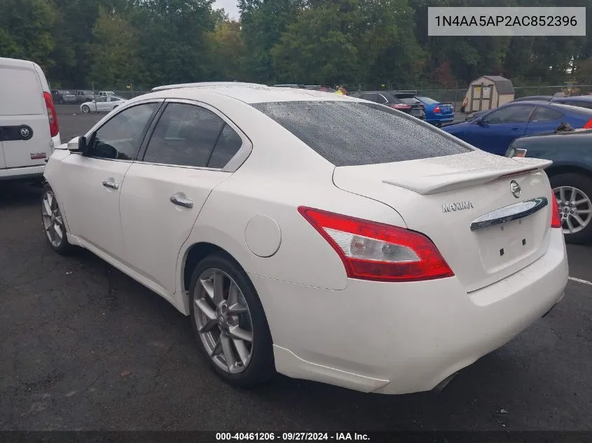 2010 Nissan Maxima 3.5 Sv VIN: 1N4AA5AP2AC852396 Lot: 40461206