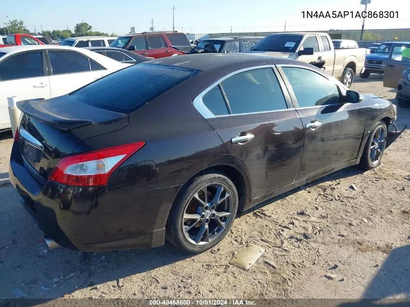 2010 Nissan Maxima S/Sv VIN: 1N4AA5AP1AC868301 Lot: 40468800