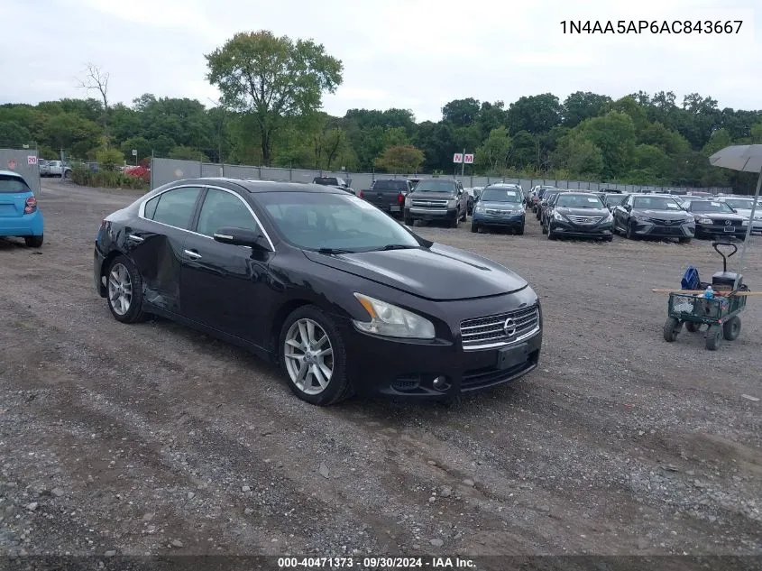 2010 Nissan Maxima 3.5 Sv VIN: 1N4AA5AP6AC843667 Lot: 40471373