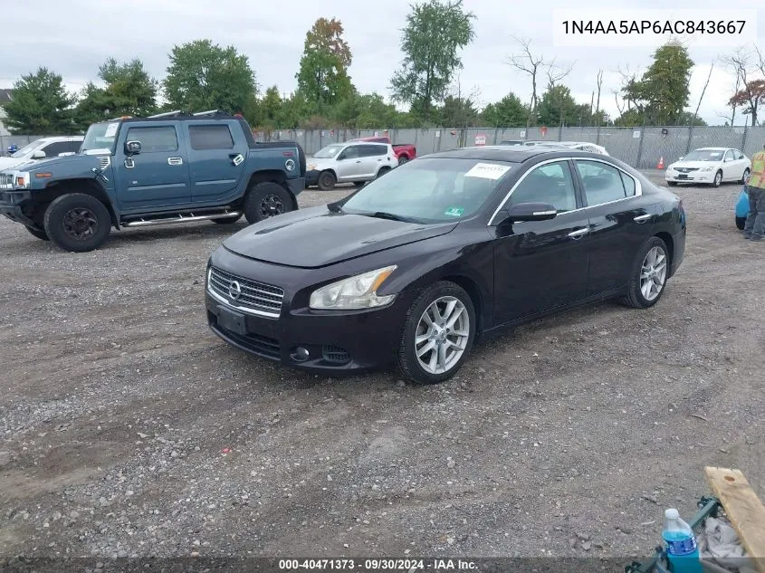 1N4AA5AP6AC843667 2010 Nissan Maxima 3.5 Sv