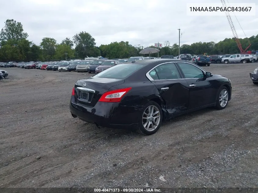 2010 Nissan Maxima 3.5 Sv VIN: 1N4AA5AP6AC843667 Lot: 40471373