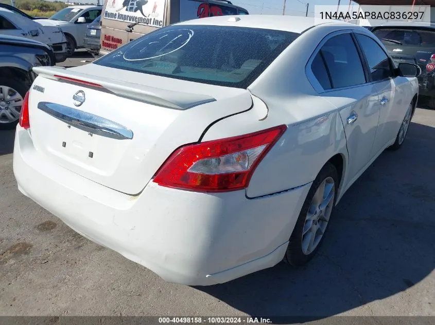 2010 Nissan Maxima 3.5 Sv VIN: 1N4AA5AP8AC836297 Lot: 40498158