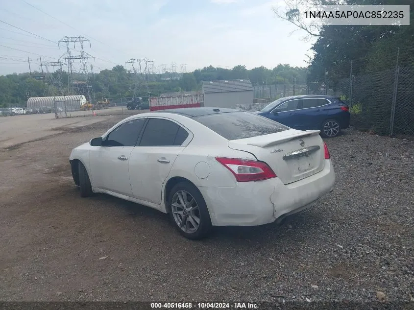 2010 Nissan Maxima 3.5 Sv VIN: 1N4AA5AP0AC852235 Lot: 40516458