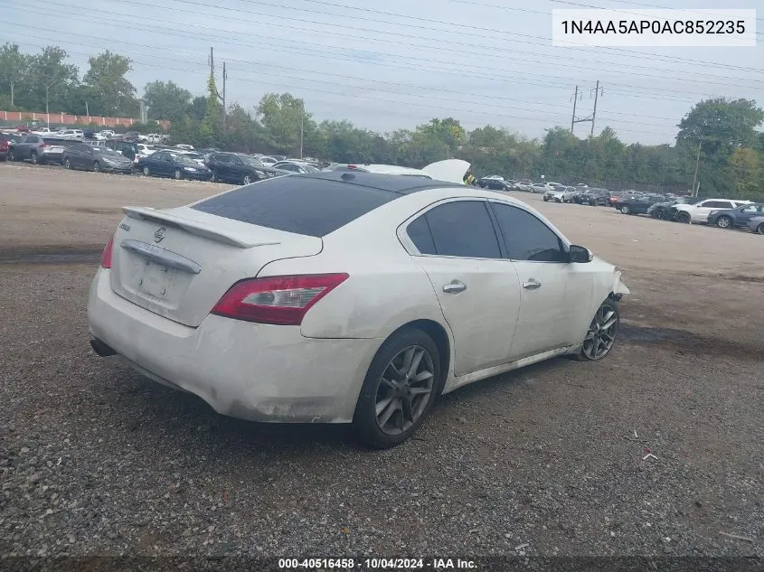 2010 Nissan Maxima 3.5 Sv VIN: 1N4AA5AP0AC852235 Lot: 40516458