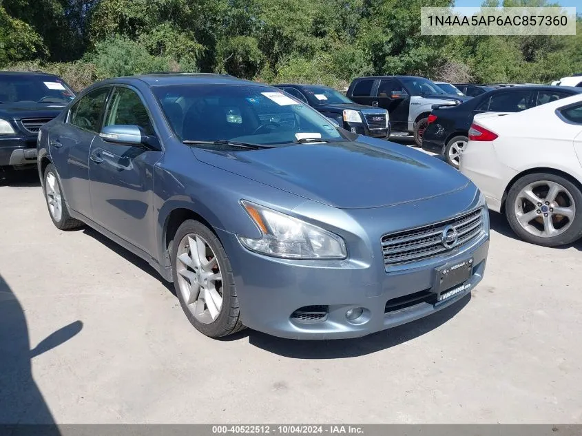 2010 Nissan Maxima 3.5 Sv VIN: 1N4AA5AP6AC857360 Lot: 40522512