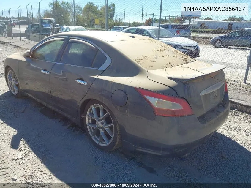 2010 Nissan Maxima 3.5 Sv VIN: 1N4AA5APXAC856437 Lot: 40527006