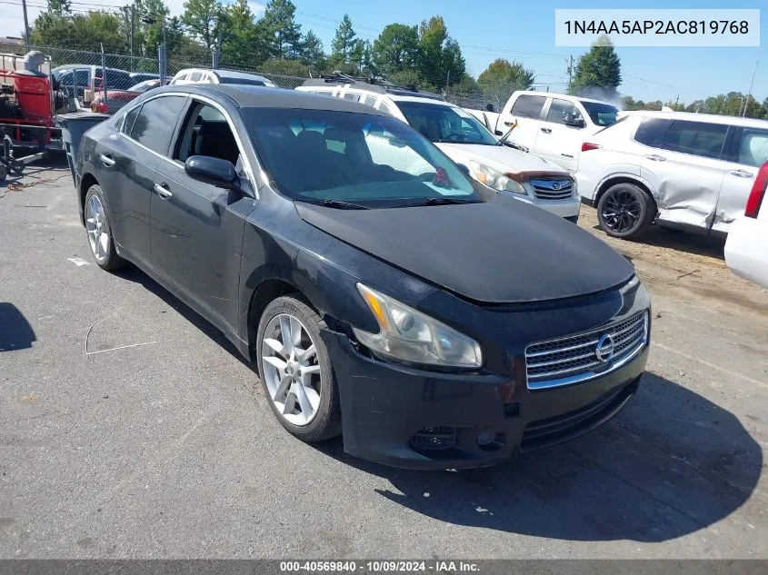 2010 Nissan Maxima 3.5 S VIN: 1N4AA5AP2AC819768 Lot: 40569840