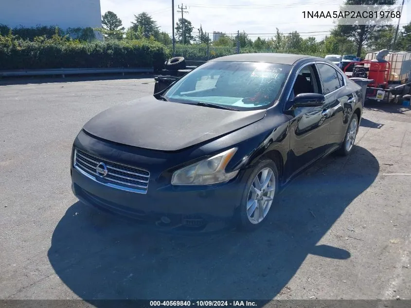 2010 Nissan Maxima 3.5 S VIN: 1N4AA5AP2AC819768 Lot: 40569840