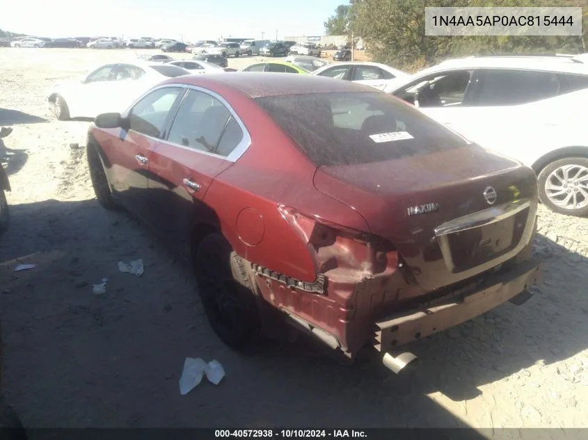 2010 Nissan Maxima 3.5 S VIN: 1N4AA5AP0AC815444 Lot: 40572938