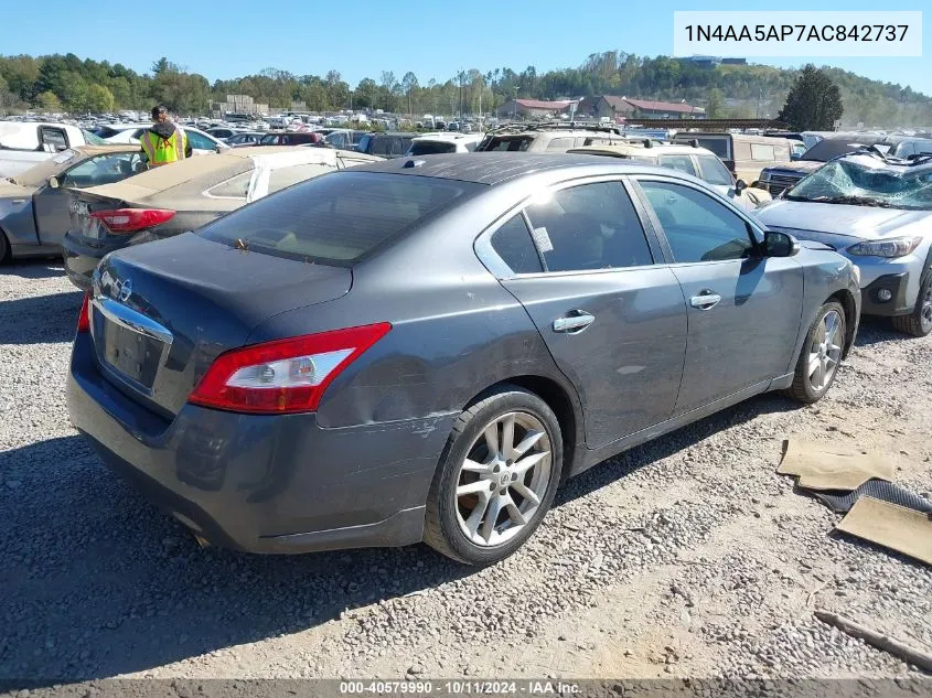 2010 Nissan Maxima 3.5 Sv VIN: 1N4AA5AP7AC842737 Lot: 40579990