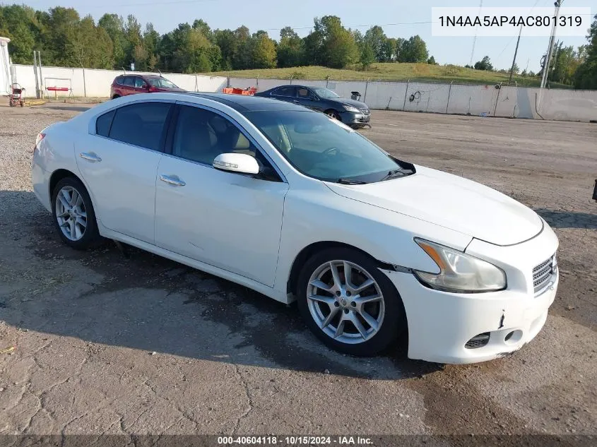 2010 Nissan Maxima 3.5 Sv VIN: 1N4AA5AP4AC801319 Lot: 40604118