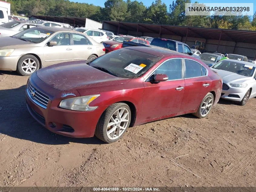 2010 Nissan Maxima 3.5 Sv VIN: 1N4AA5AP5AC832398 Lot: 40641859