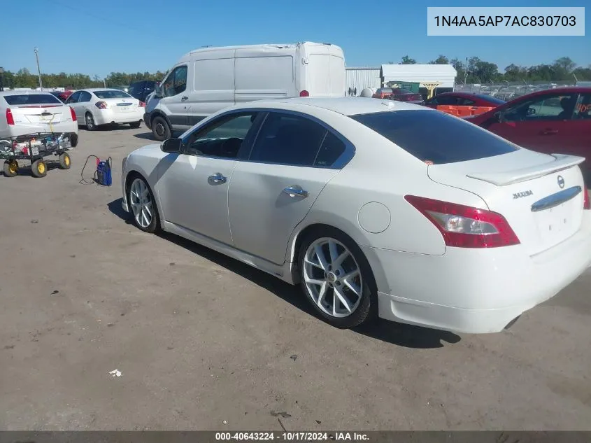 1N4AA5AP7AC830703 2010 Nissan Maxima 3.5 Sv