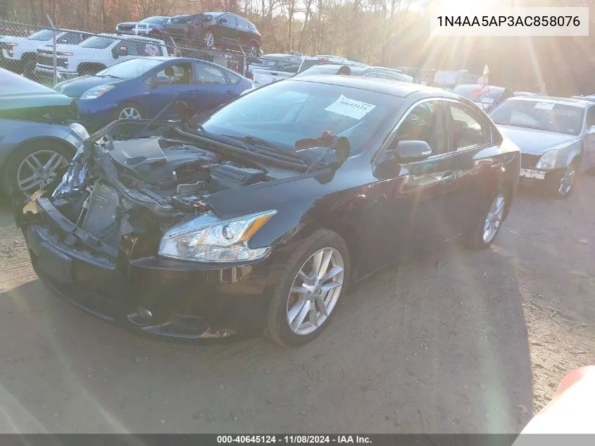 2010 Nissan Maxima 3.5 Sv VIN: 1N4AA5AP3AC858076 Lot: 40645124