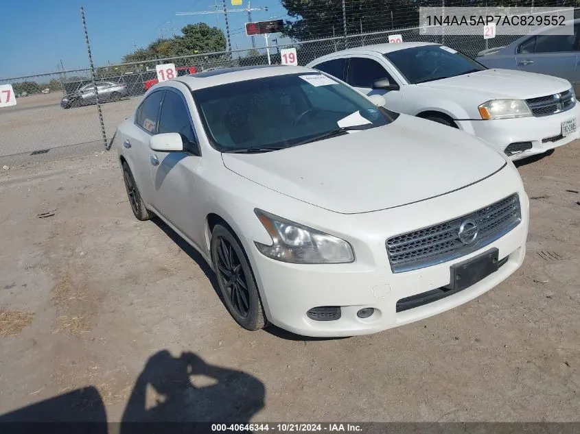 2010 Nissan Maxima 3.5 S VIN: 1N4AA5AP7AC829552 Lot: 40646344