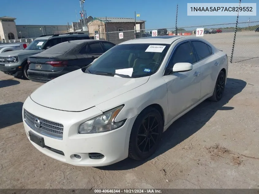 2010 Nissan Maxima 3.5 S VIN: 1N4AA5AP7AC829552 Lot: 40646344