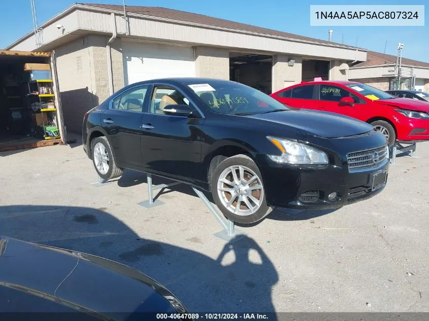 2010 Nissan Maxima S/Sv VIN: 1N4AA5AP5AC807324 Lot: 40647089