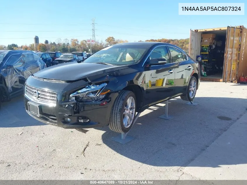 2010 Nissan Maxima S/Sv VIN: 1N4AA5AP5AC807324 Lot: 40647089