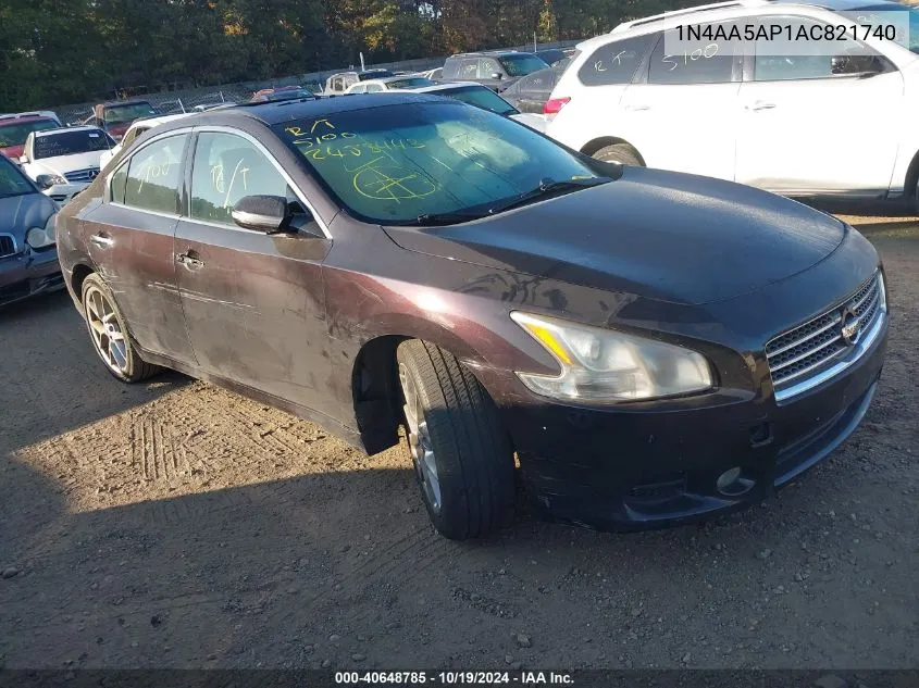 2010 Nissan Maxima 3.5 Sv VIN: 1N4AA5AP1AC821740 Lot: 40648785