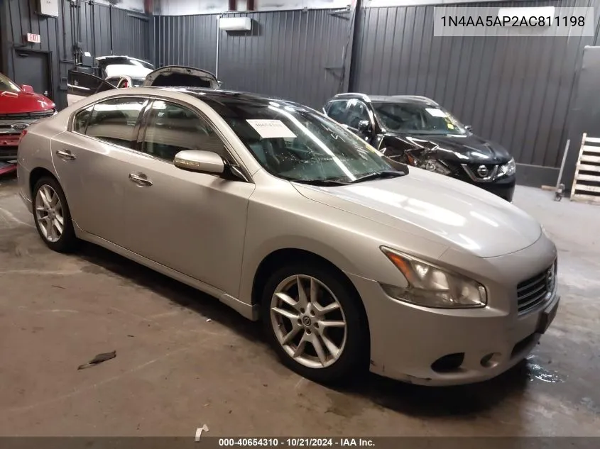 2010 Nissan Maxima 3.5 Sv VIN: 1N4AA5AP2AC811198 Lot: 40654310