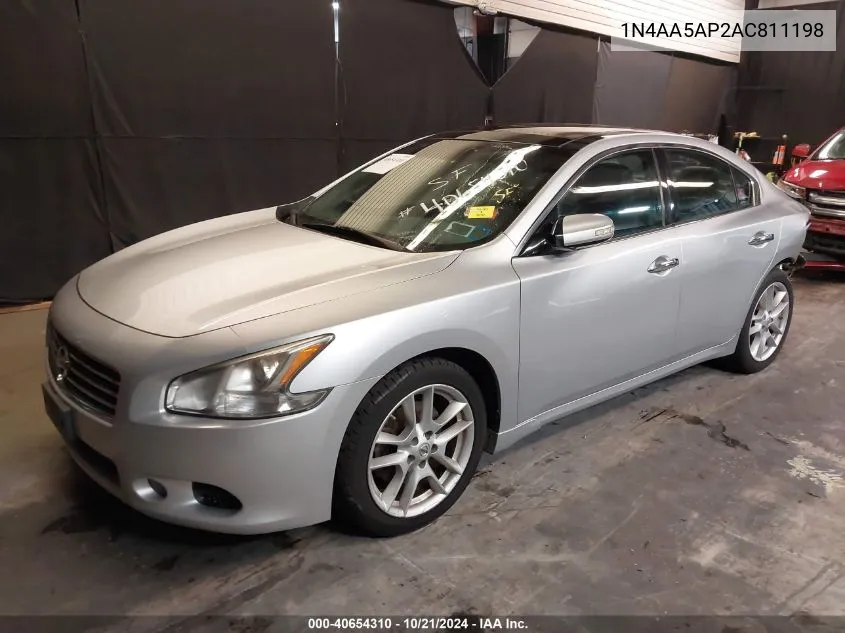 2010 Nissan Maxima 3.5 Sv VIN: 1N4AA5AP2AC811198 Lot: 40654310