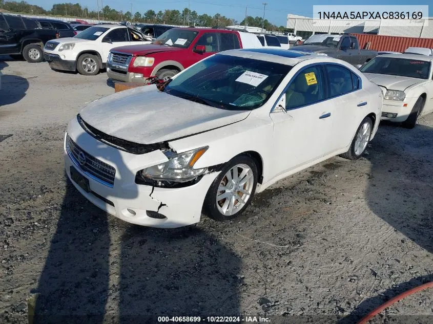 2010 Nissan Maxima 3.5 Sv VIN: 1N4AA5APXAC836169 Lot: 40658699