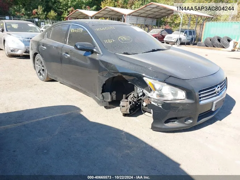 2010 Nissan Maxima 3.5 S VIN: 1N4AA5AP3AC804244 Lot: 40665573