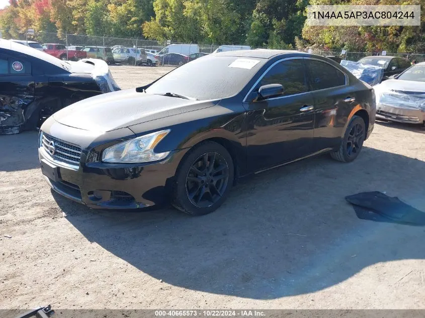 2010 Nissan Maxima 3.5 S VIN: 1N4AA5AP3AC804244 Lot: 40665573