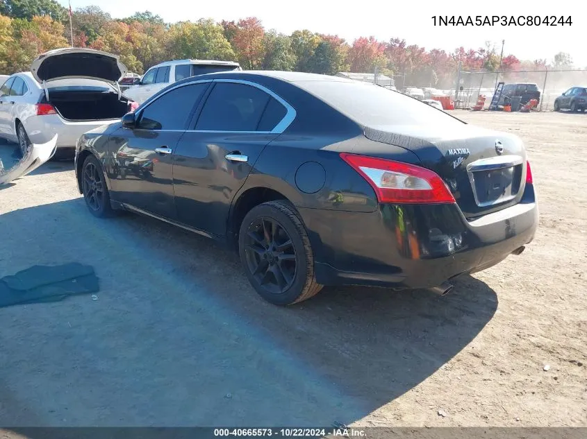 2010 Nissan Maxima 3.5 S VIN: 1N4AA5AP3AC804244 Lot: 40665573