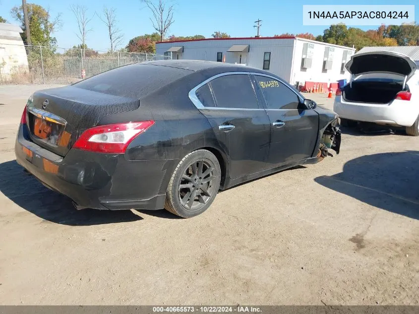 2010 Nissan Maxima 3.5 S VIN: 1N4AA5AP3AC804244 Lot: 40665573