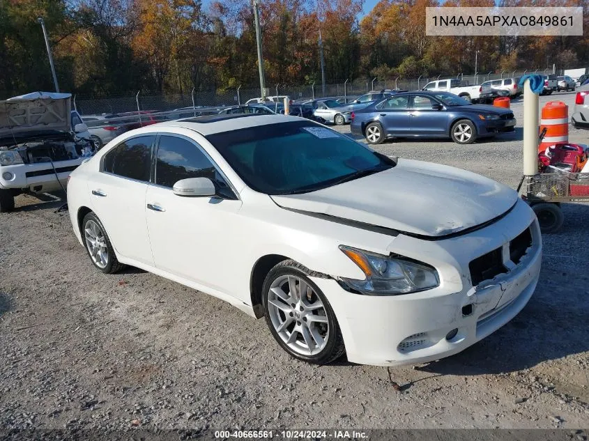 2010 Nissan Maxima 3.5 Sv VIN: 1N4AA5APXAC849861 Lot: 40666561