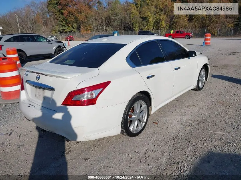 2010 Nissan Maxima 3.5 Sv VIN: 1N4AA5APXAC849861 Lot: 40666561